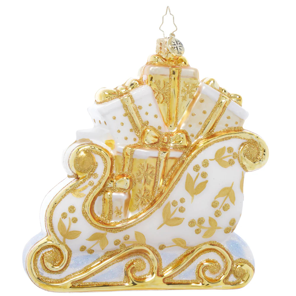 Christopher Radko Sleigh of Golden Elegance Ornament