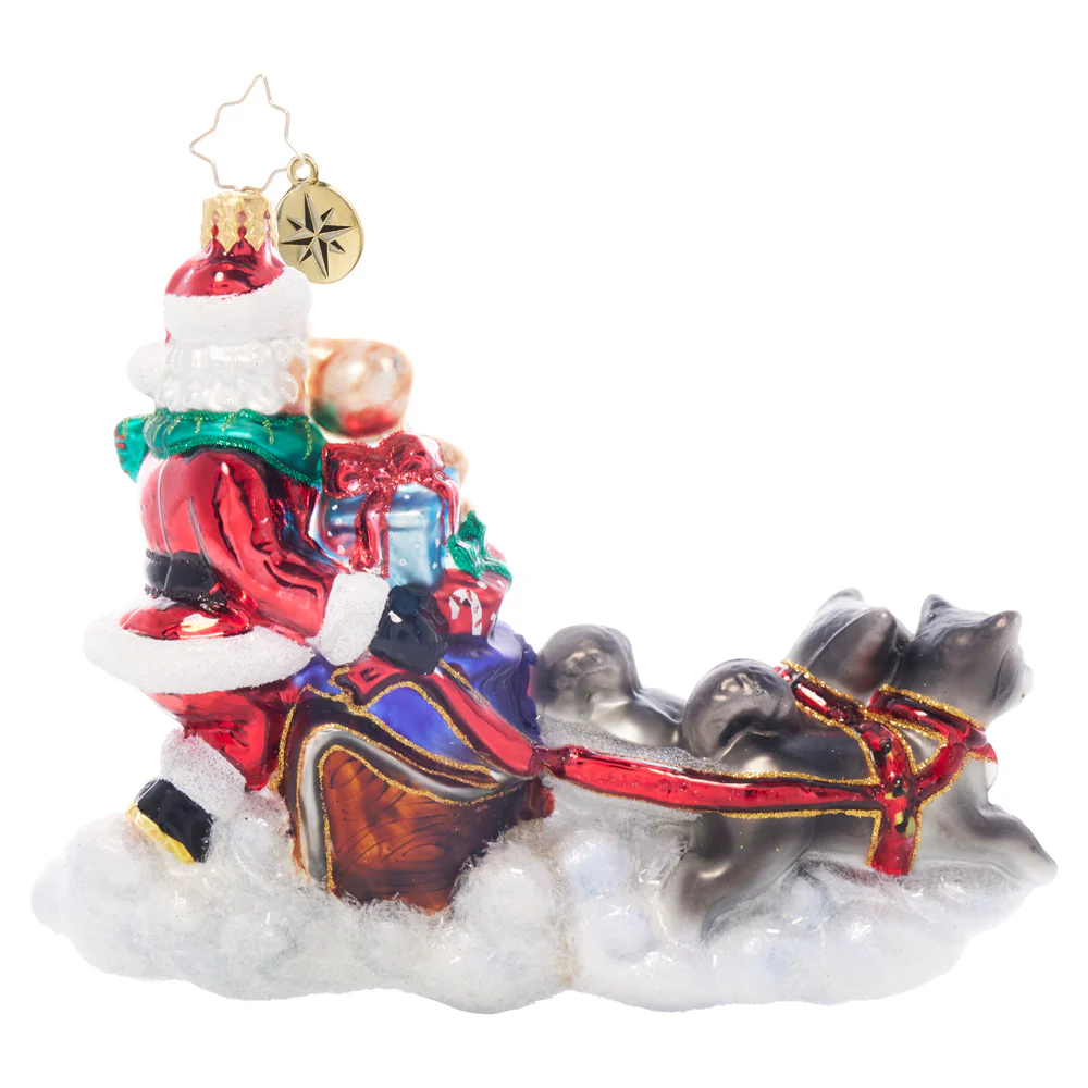 Christopher Radko Santa's Snowy Escort Ornament