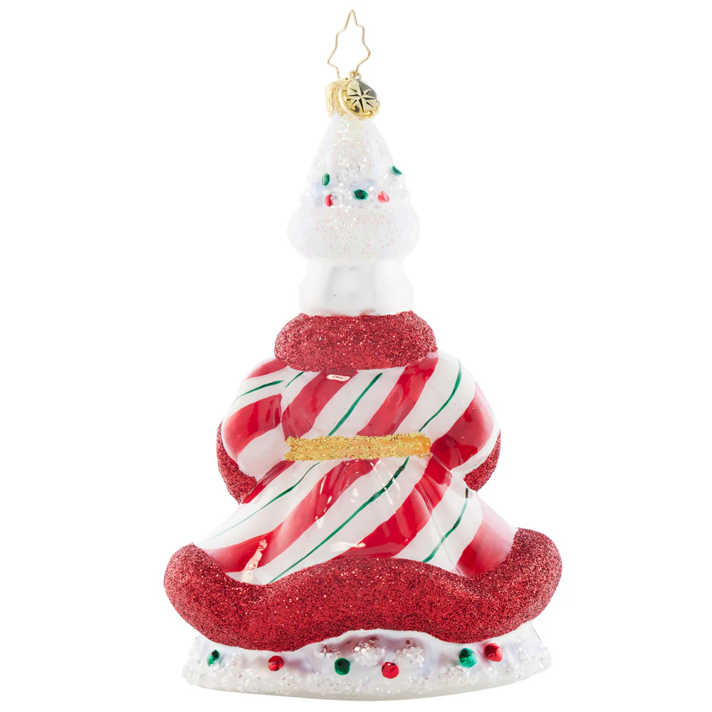 Christopher Radko Peppermint Sparkle Snowman Ornament