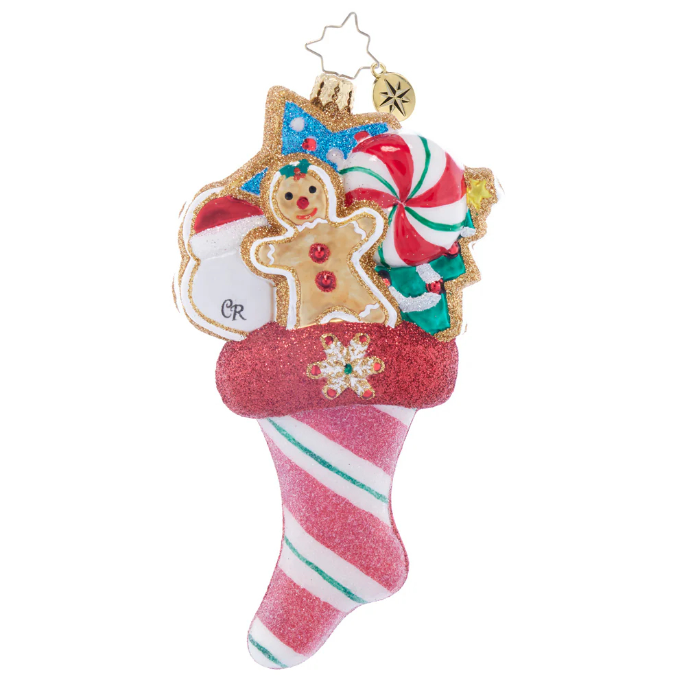 Christopher Radko Santa's Sugary Stocking Ornament