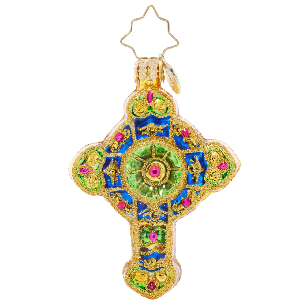 Christopher Radko Brilliant Bejeweled Cross Ornament