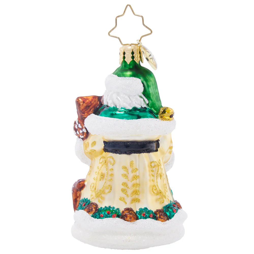 Christopher Radko Woodland Friends Santa Ornament