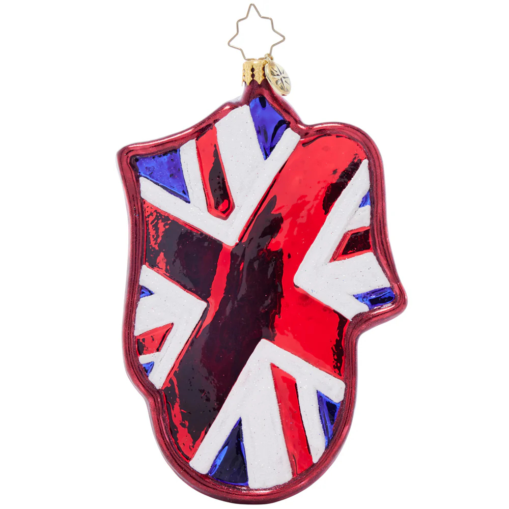 Christopher Radko Rolling Stones Tongue In Stars and Stripes Ornament