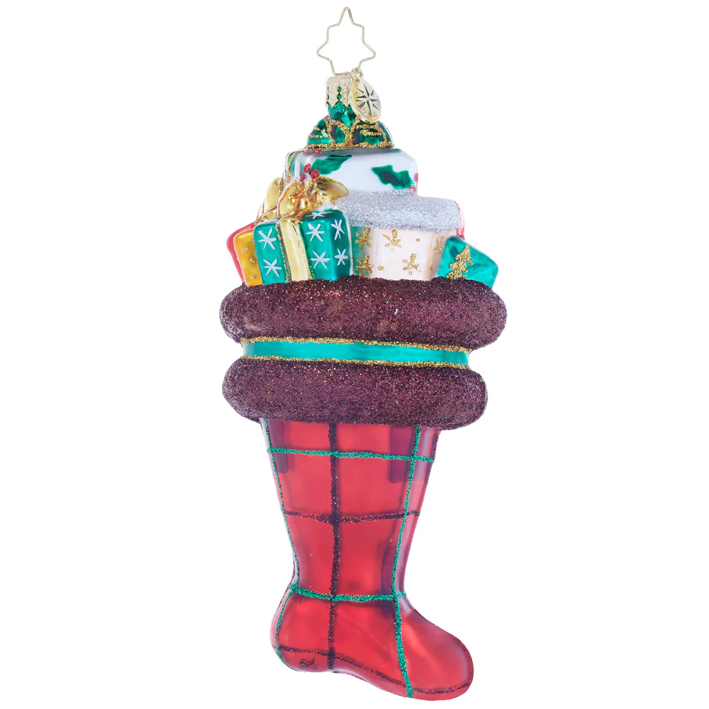 Christopher Radko Festive Tartan Treasures Ornament