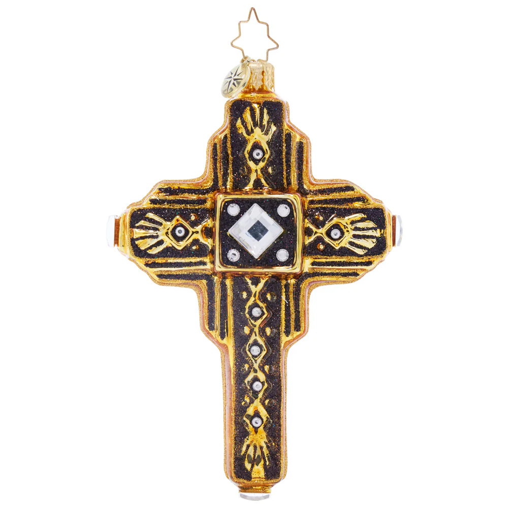 Christopher Radko Art Deco Cross Ornament
