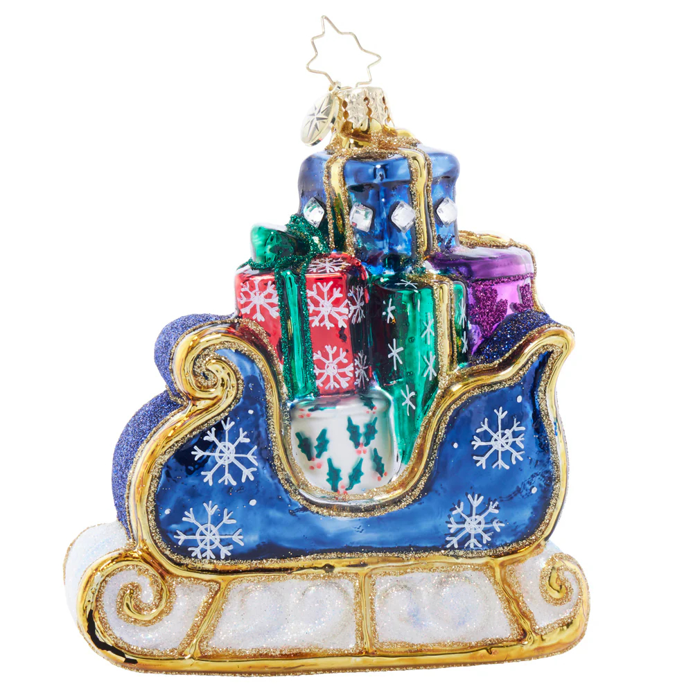 Christopher Radko Starry Night Sleigh Ornament