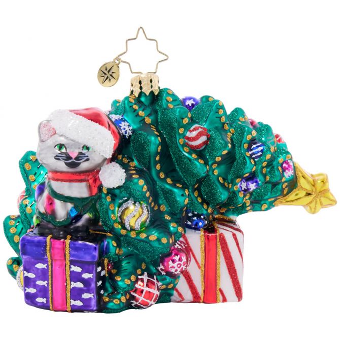Christopher Radko Festive Feline Fiasco Ornament