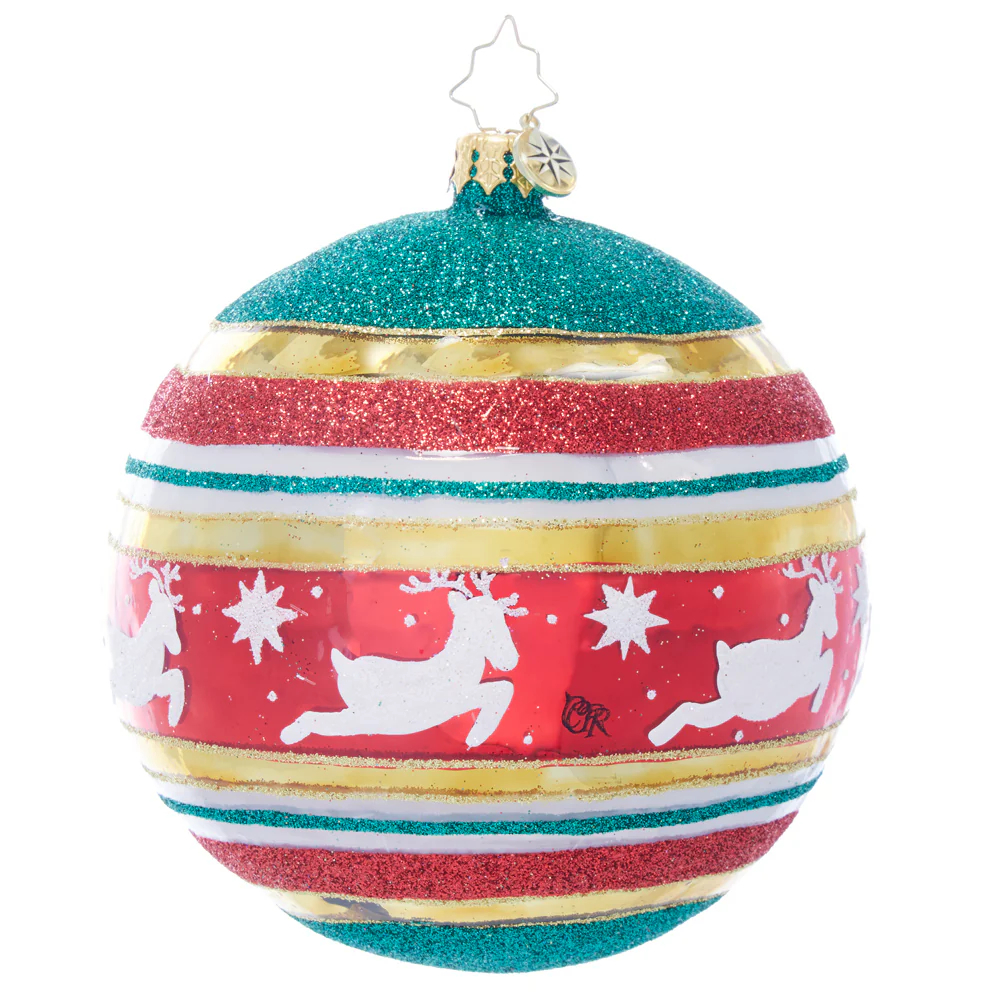 Christopher Radko St. Nick's Spherical Cheer Ornament