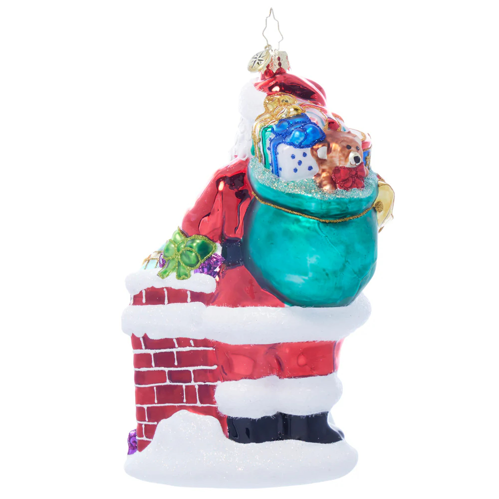 Christopher Radko Down The Chimney St. Nick Ornament