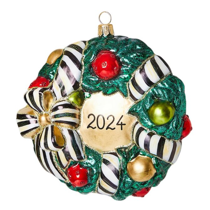 MacKenzie-Childs 2024 Classic Courtly Wreath Ornament