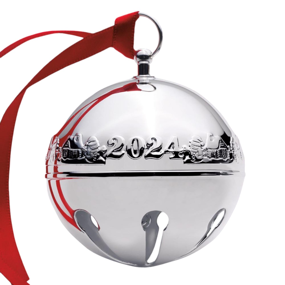 Wallace Sleigh Bell 54th Edition Annual Silver Plate Ornament, 2024