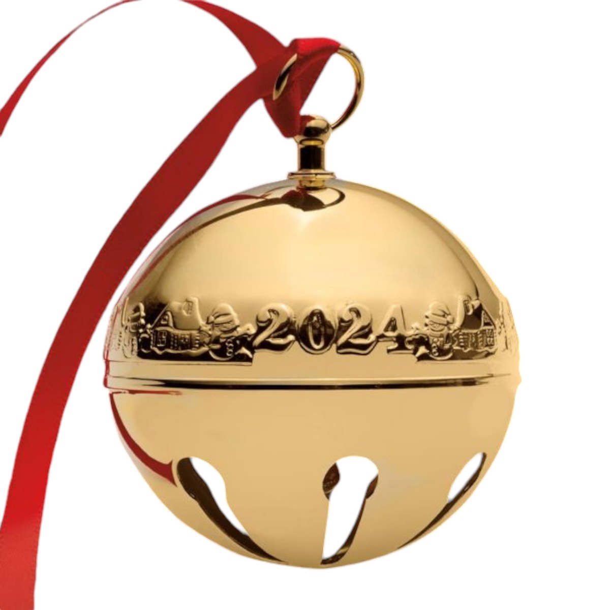 Wallace Sleigh Bell 35th Edition Annual Gold Plate Ornament, 2024