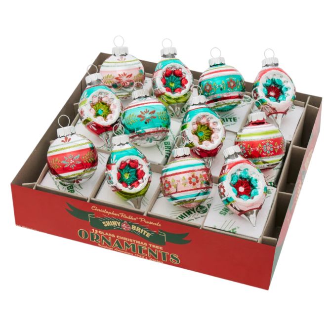 Christopher Radko Festive Fete Decorated Rounds and Shapes Ornaments