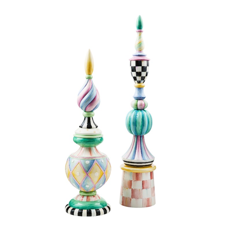 MacKenzie-Childs Rosy Meadow Tall Finial