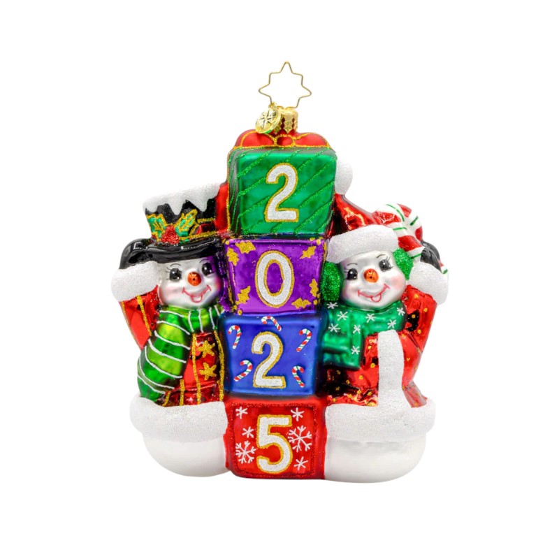 Christopher Radko 2025 Snowy Stackers Ornament