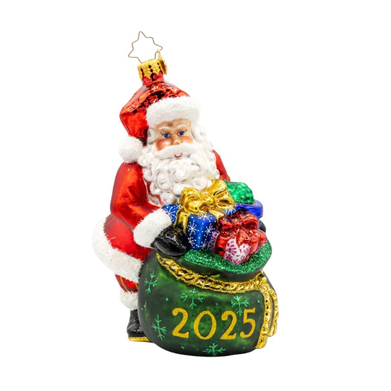 Christopher Radko 2025 Santa's Yearly Gift Drop Ornament