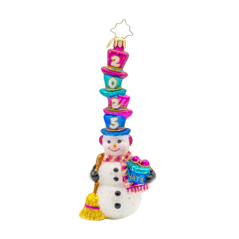 Christopher Radko 2025 HAT-TASTIC Snowman Ornament