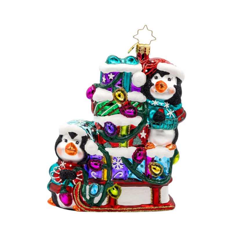 Christopher Radko Flurry Friends Sleigh Ride Ornament