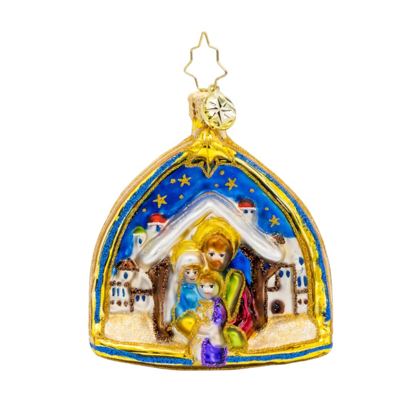 Christopher Radko Two Scenes Of The Savior Gem Ornament