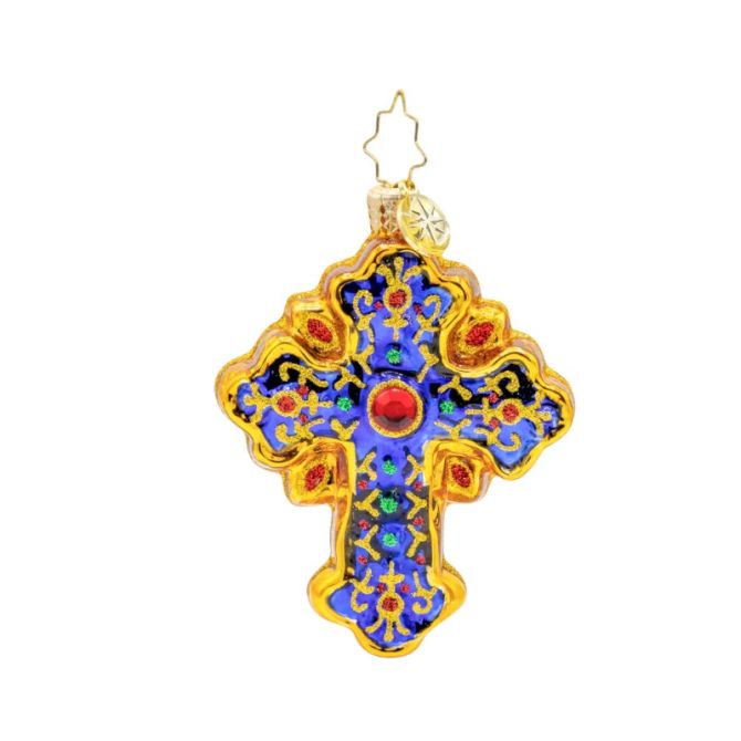 Christopher Radko Sacred Season Cross Gem Ornament