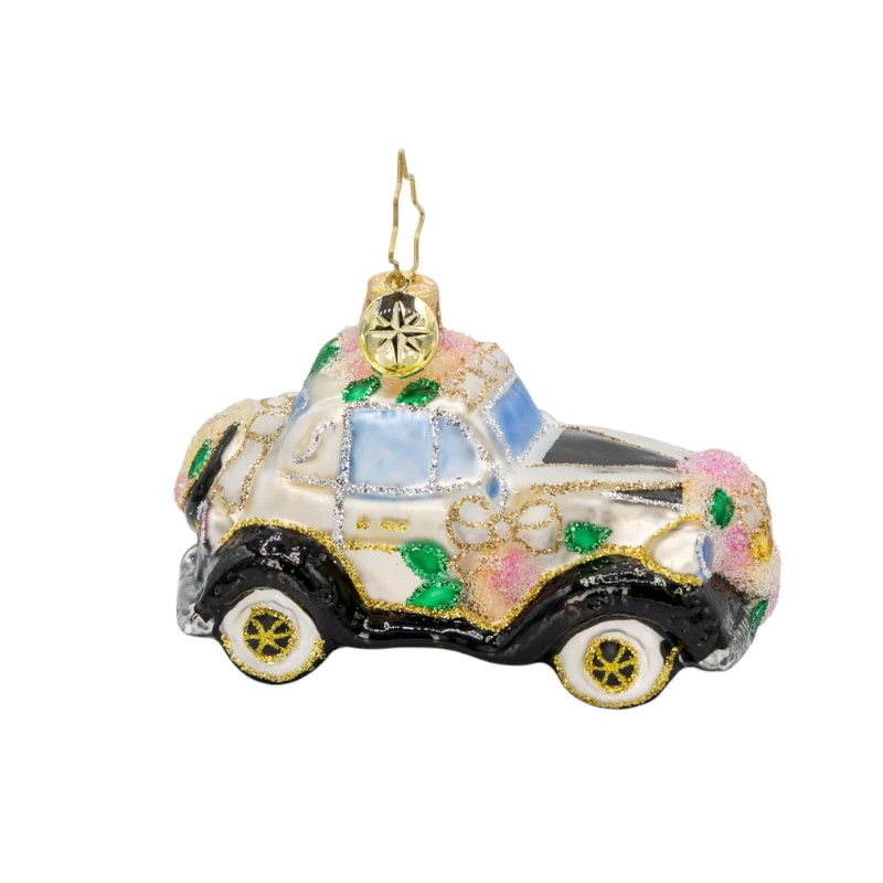Christopher Radko Wedding Day Wheels Gem Ornament