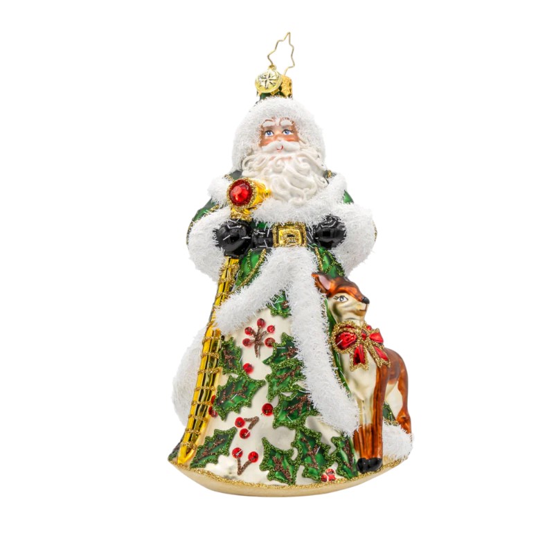 Christopher Radko Deerly Beloved Santa Ornament