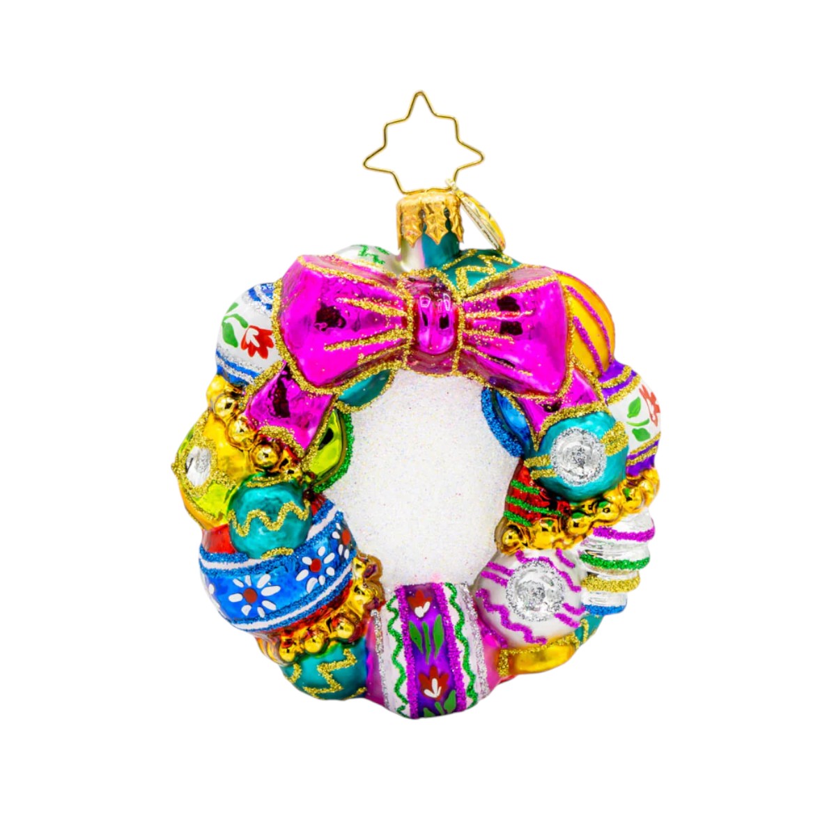 Christopher Radko Vintage Holiday Wreath Gem Ornament