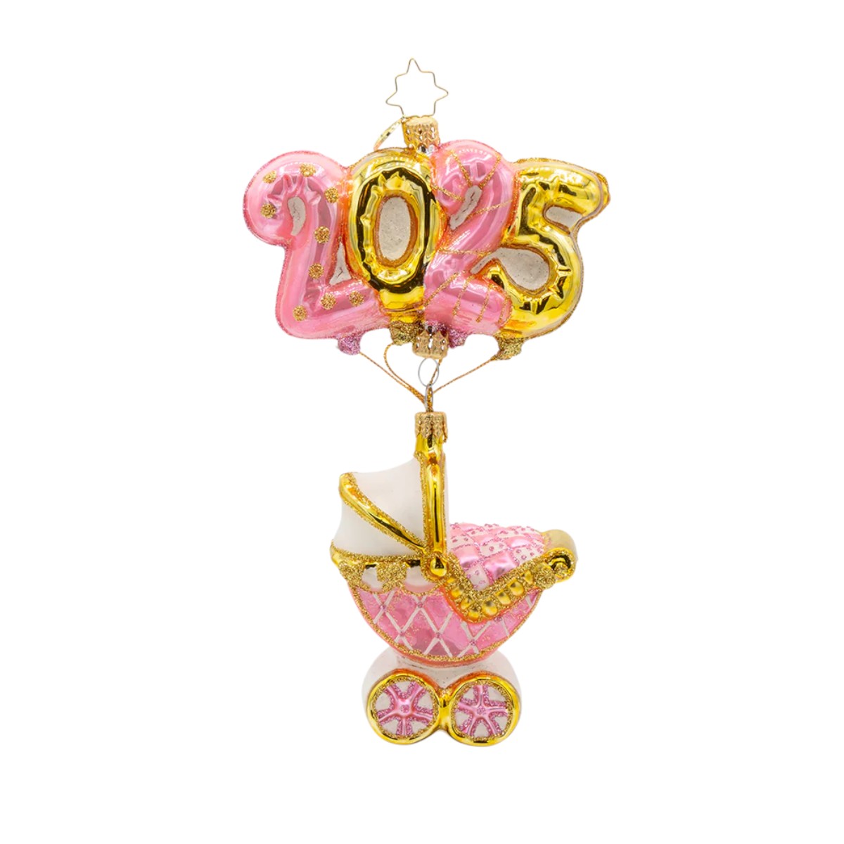 Christopher Radko Baby Pink Cradle Of Celebration Ornament