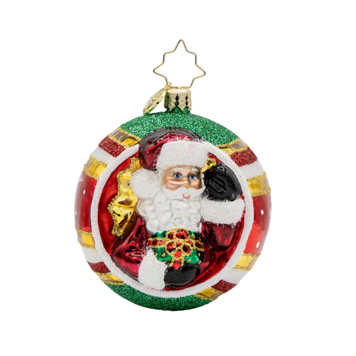 Christopher Radko St. Nick's Spherical Cheer Gem Ornament