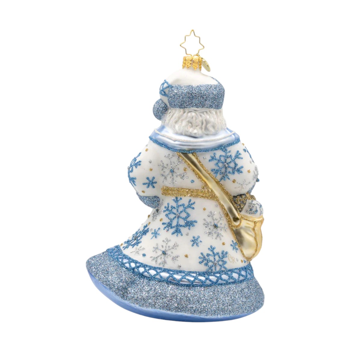 Christopher Radko Ivory Frost Santa Ornament