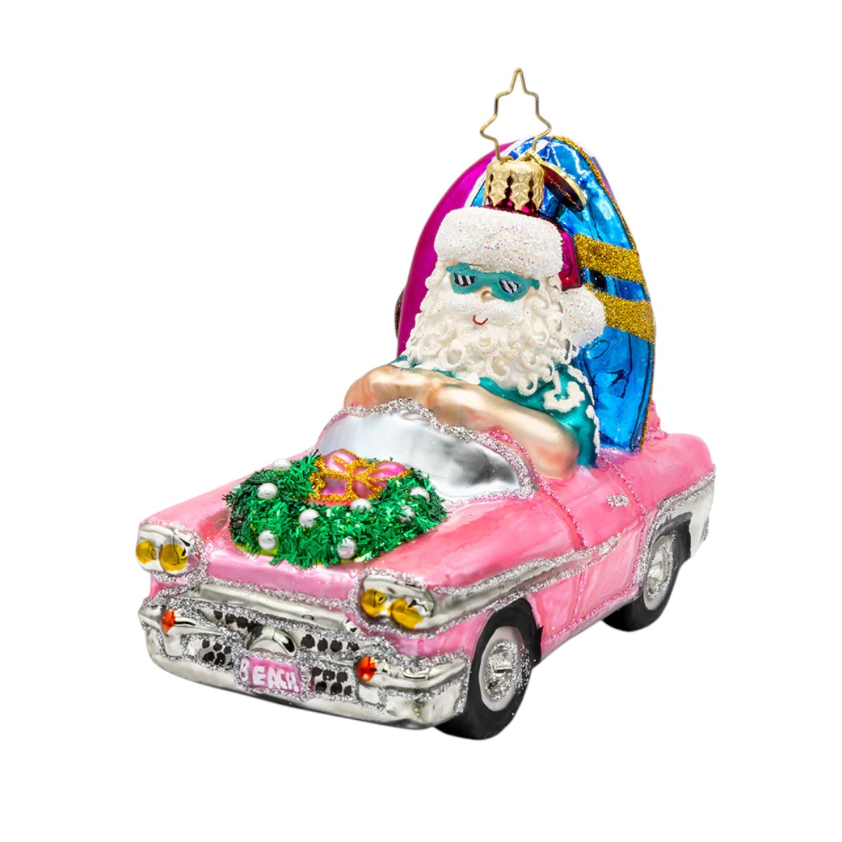 Christopher Radko Santa's Coastal Christmas Ride Ornament
