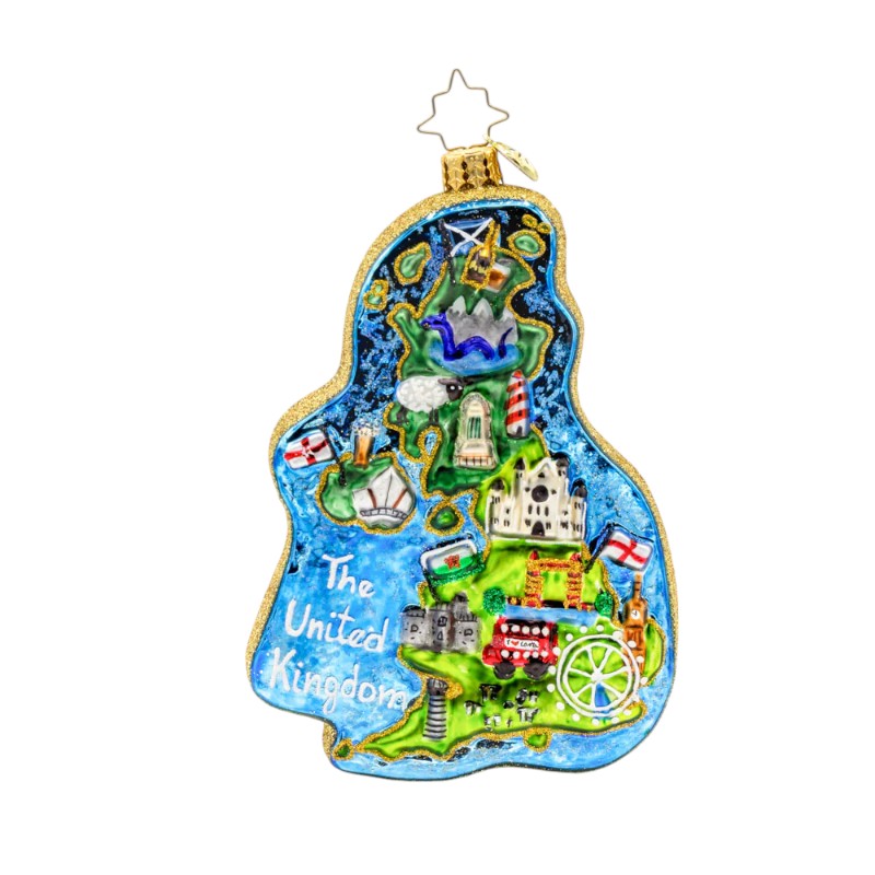 Christopher Radko Union Jack Charm Ornament