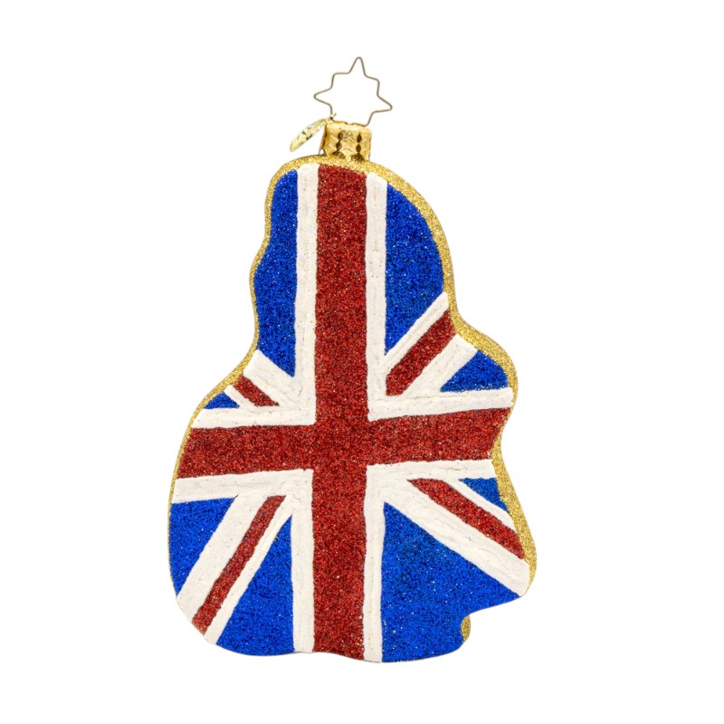 Christopher Radko Union Jack Charm Ornament