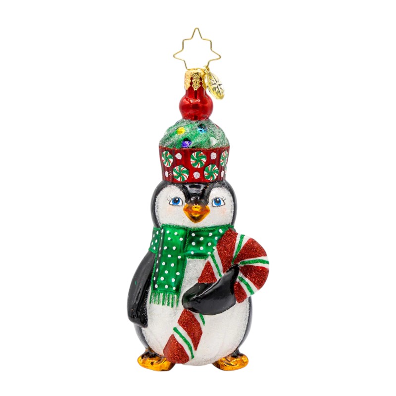Christopher Radko Cupcake Clad Penguin Ornament