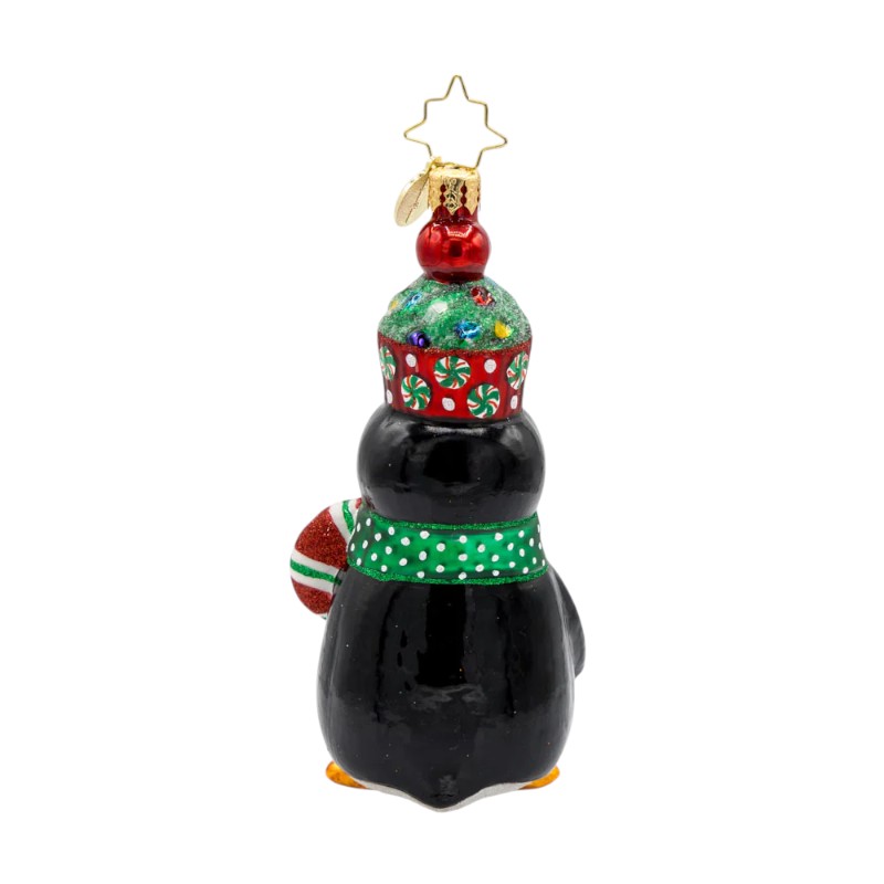 Christopher Radko Cupcake Clad Penguin Ornament