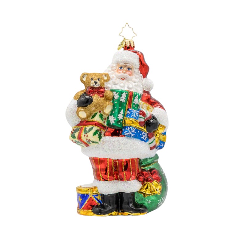 Christopher Radko Quite A Handful Santa Ornament