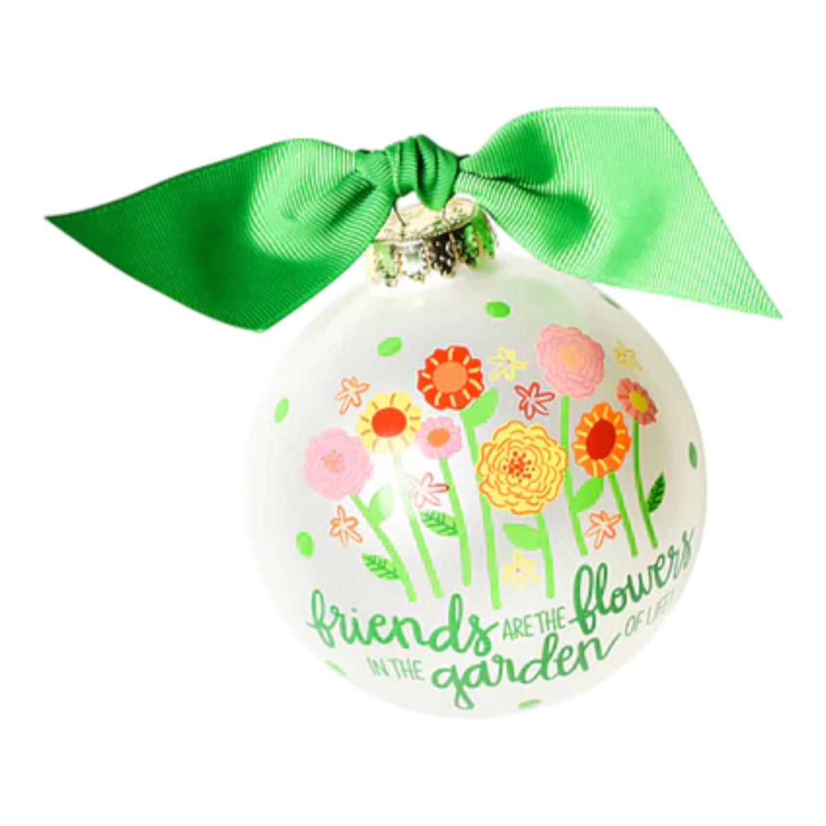 Coton Colors Friends Are Flowers Glass Ornament
