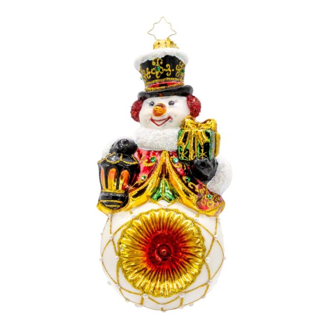 Christopher Radko Radiant Reflections Snowman Ornament