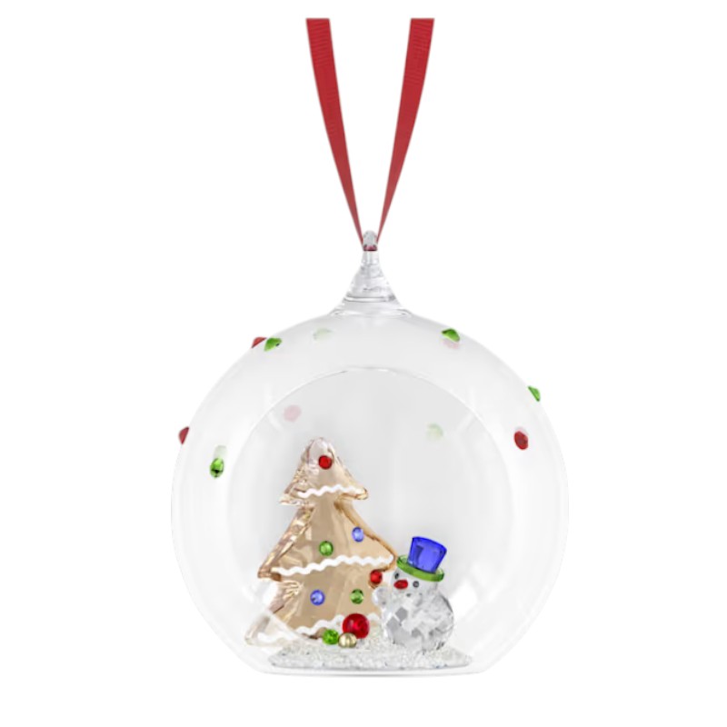 Swarovski Holiday Cheers Tree and Snowman Ball Ornament