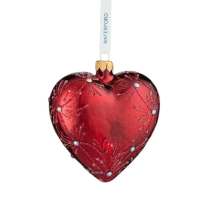 Waterford Holiday Heirlooms Heart Ornament, Red