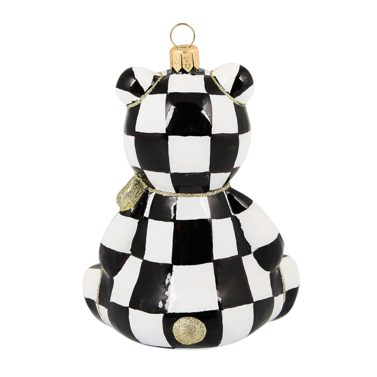 MacKenzie-Childs 2025 Courtly Bear Glass Ornament