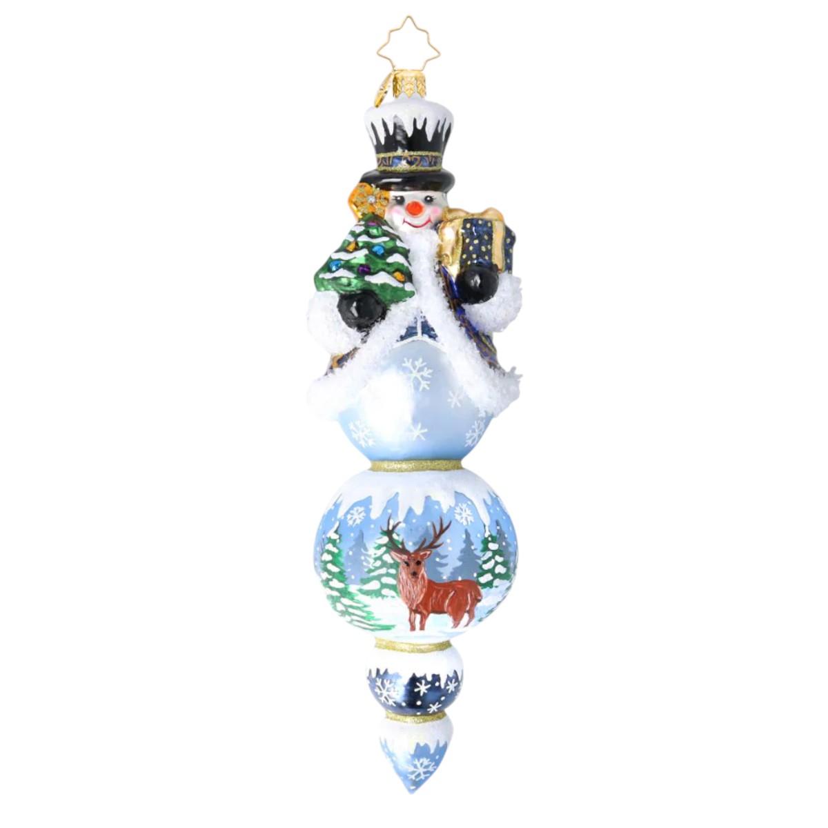 Christopher Radko The Regal Snowman Drop Ornament