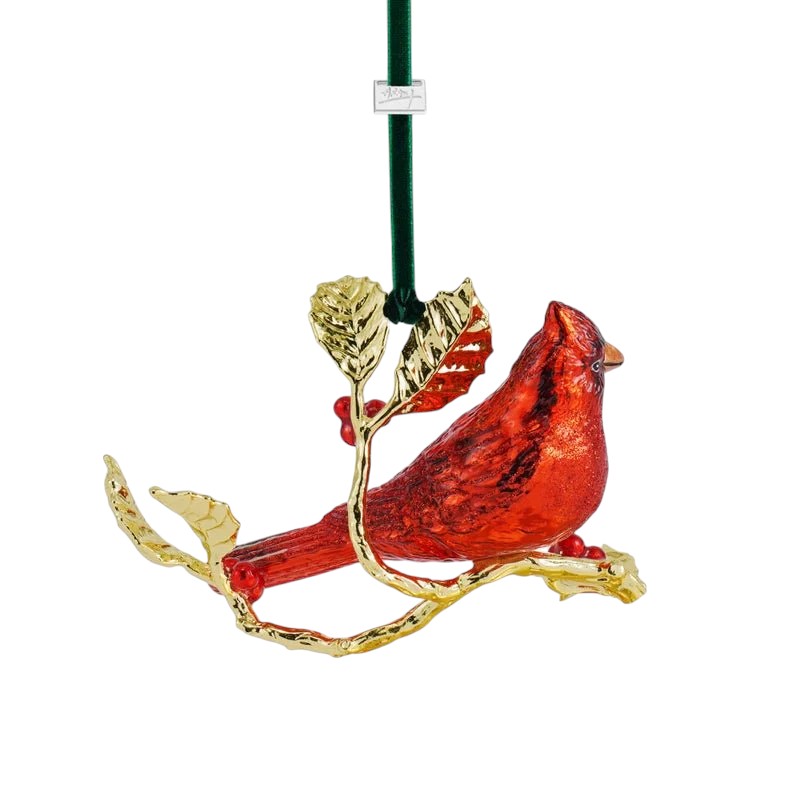 Michael Aram Cardinal Glass Ornament
