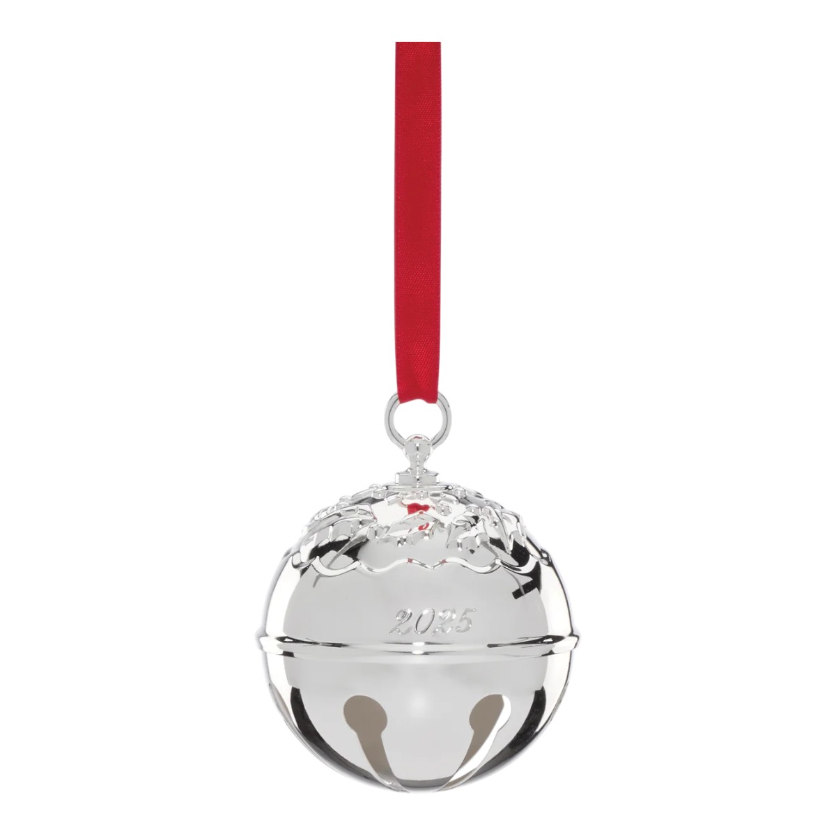 Ornament, 2025 Holly Bell Silverplate Ornament, Made