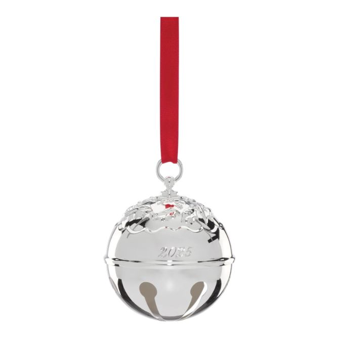 Reed & Barton Holly Bell Silverplate Ornament, 2025