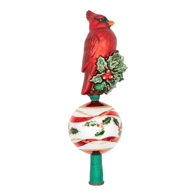 Christopher Radko Majestic Cardinal Greetings Finial