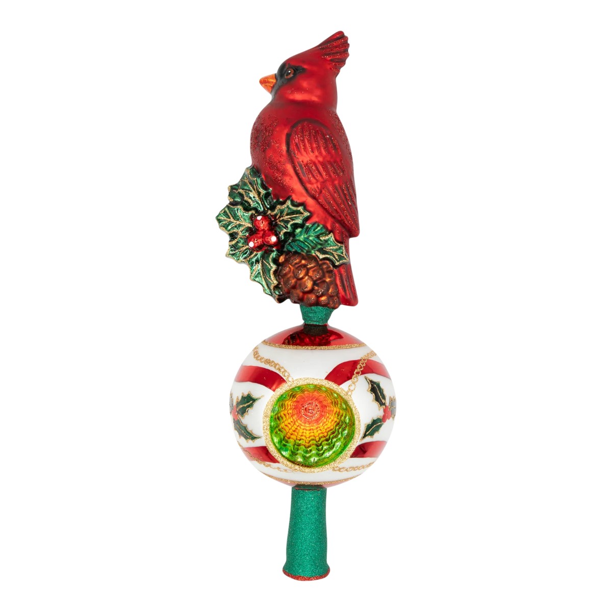 Christopher Radko Majestic Cardinal Greetings Finial