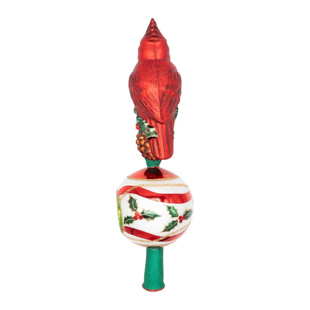 Christopher Radko Majestic Cardinal Greetings Finial