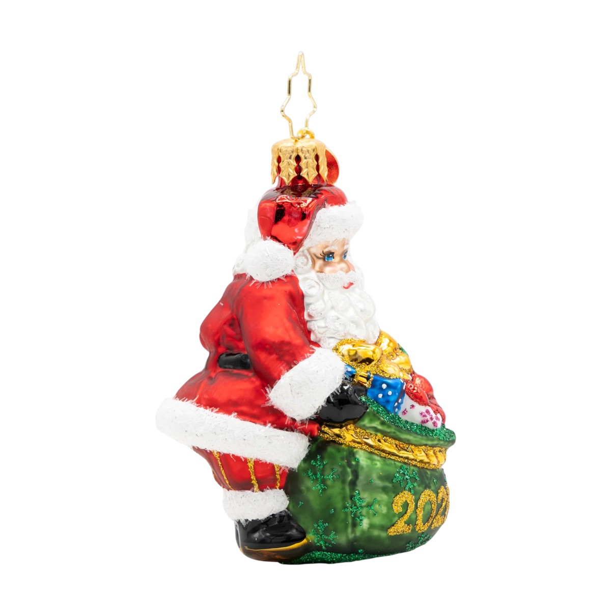Christopher Radko Santa's Yearly Gift Drop Gem Ornament