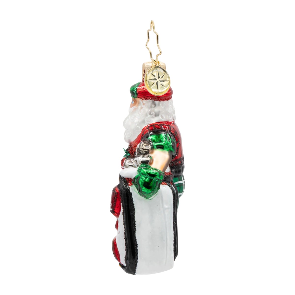 Christopher Radko Jolly Golfer Santa Gem Ornament